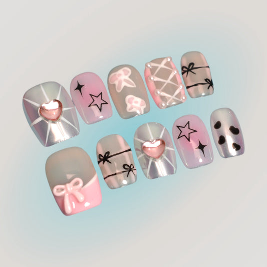 Black Pink Bow